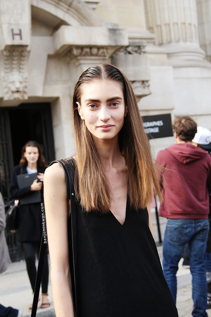 Marine Deleeuw at Acne Studios SS 2014 Paris Snapped by Benjamin Kwan