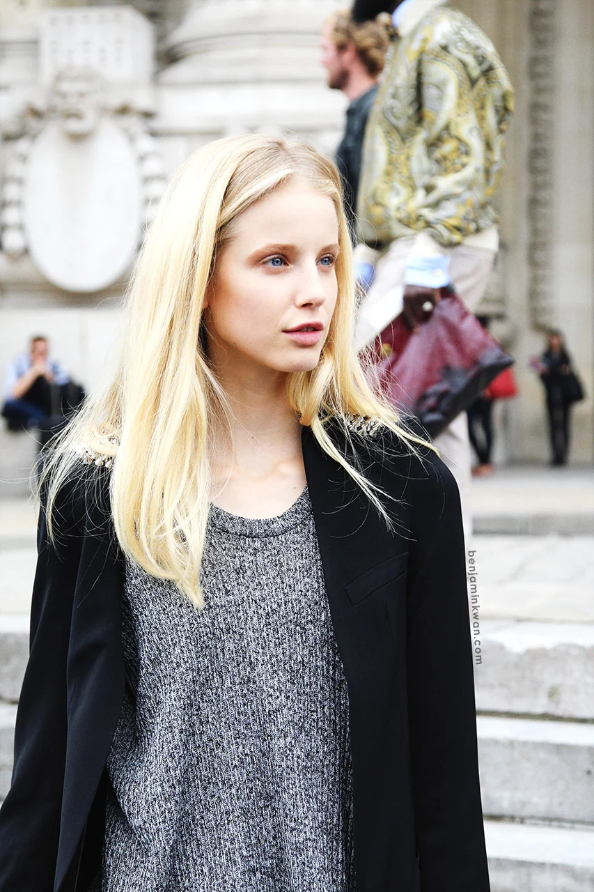Quirine Engel at Leonard SS 2014 Paris Snapped by Benjamin Kwan