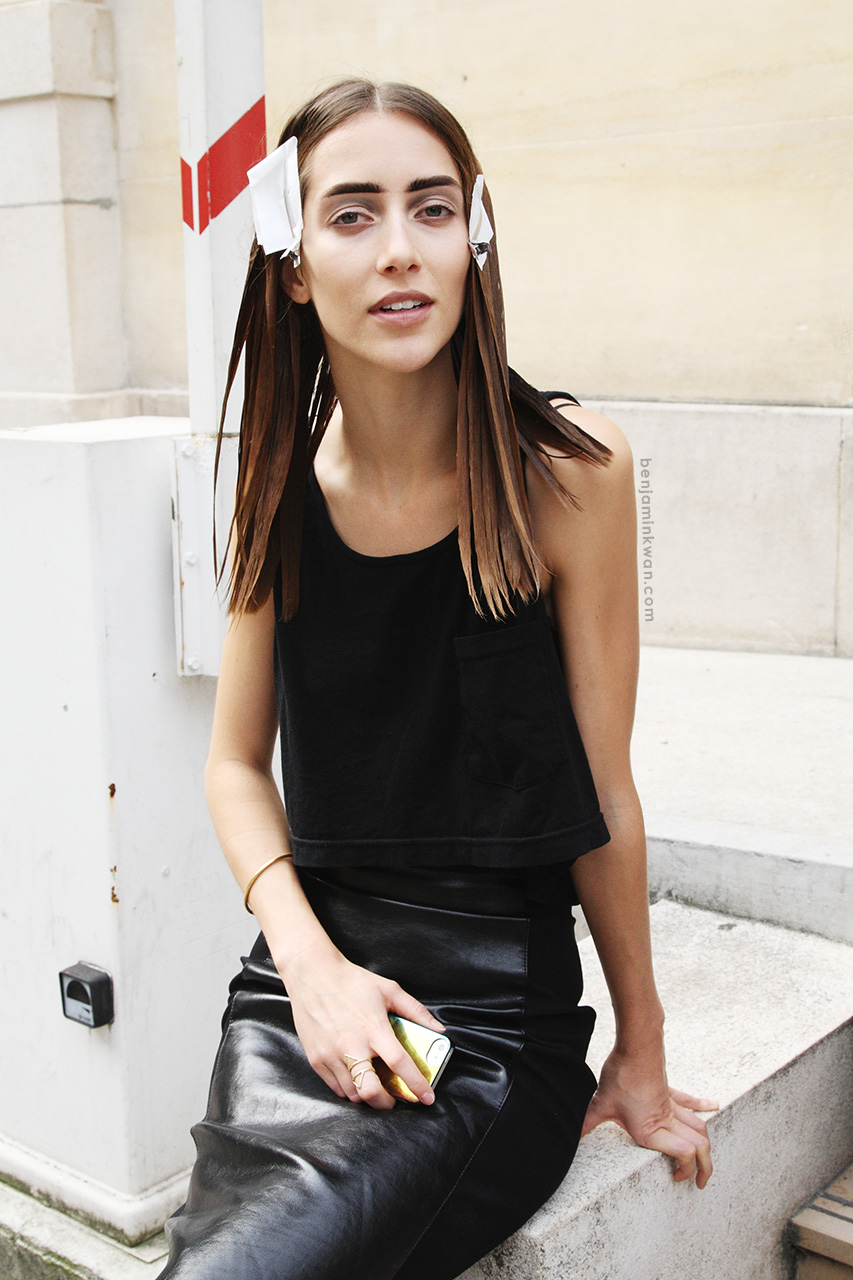 Alana Zimmer at Ann Demeulemeester SS 2014 Paris Snapped by Benjamin Kwan