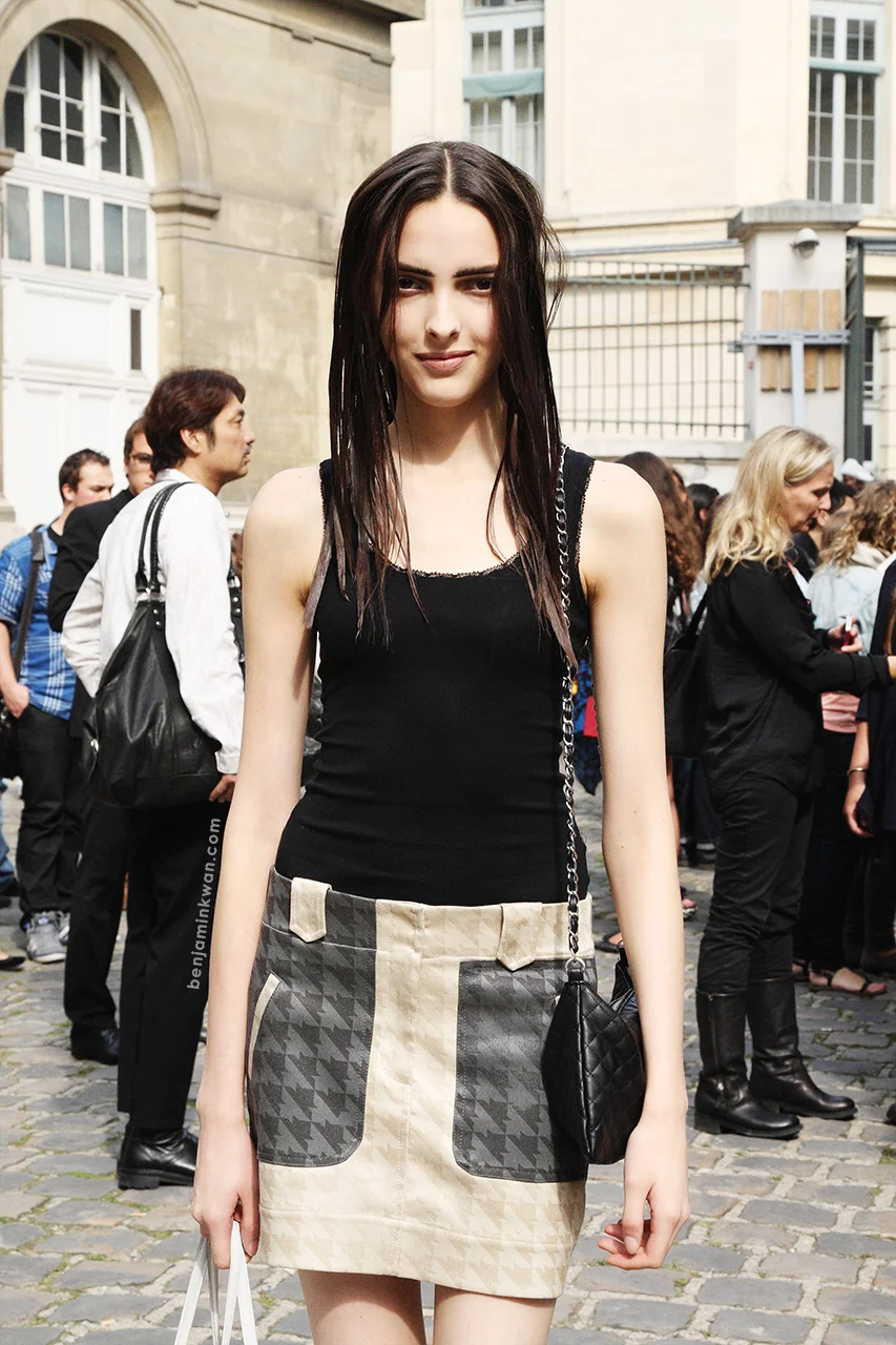 Clarice Vitkauskas at Ann Demeulemeester SS 2014 Paris Snapped by Benjamin Kwan