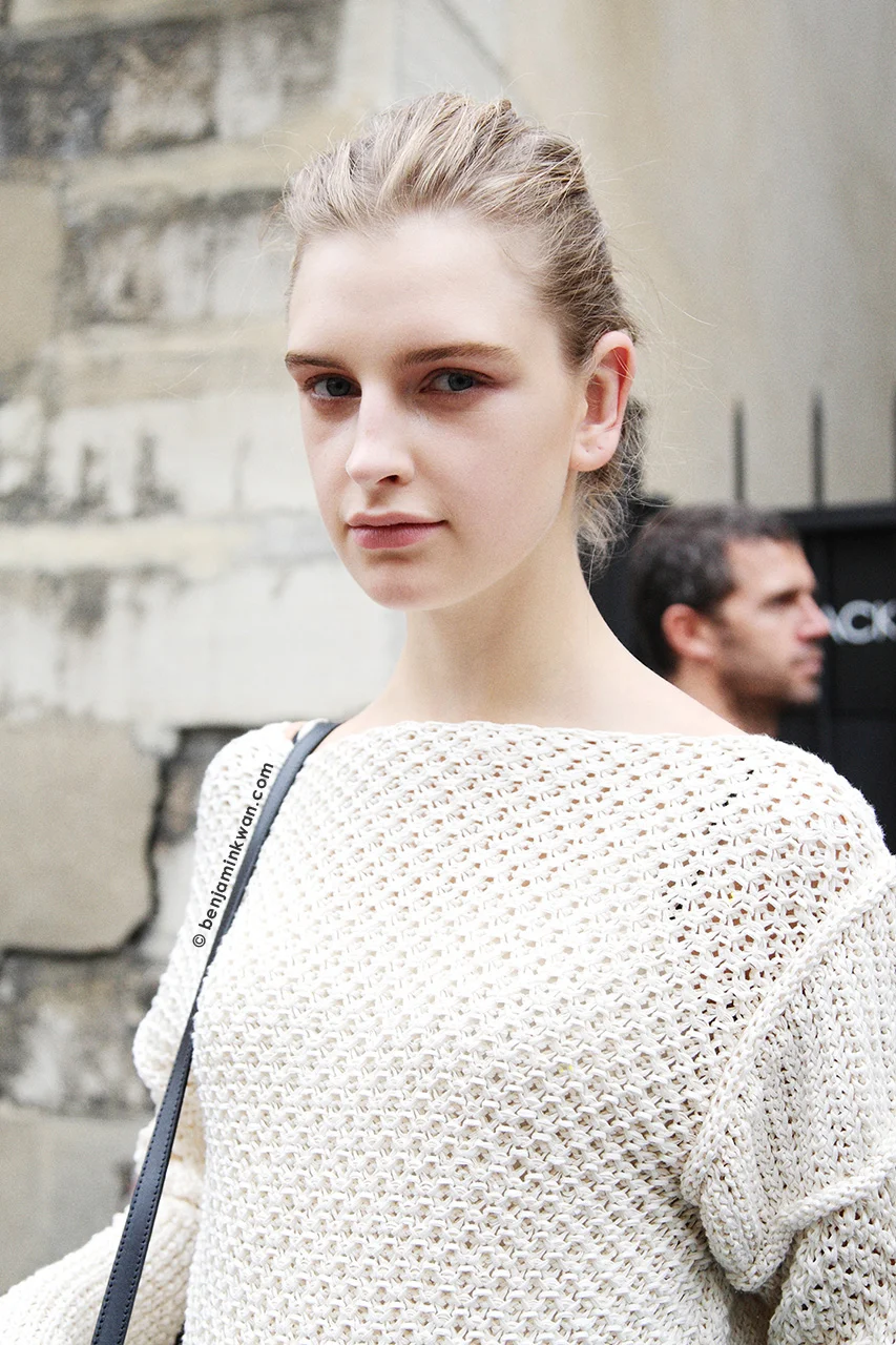 Ieva Palionyte at Giambattista Valli SS 2014 Paris Snapped by Benjamin  Kwan