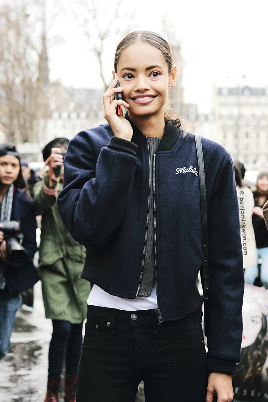 Malaika Firth at Balmain FW 2014 Paris Snapped by Benjamin KwanParis Fashion Week