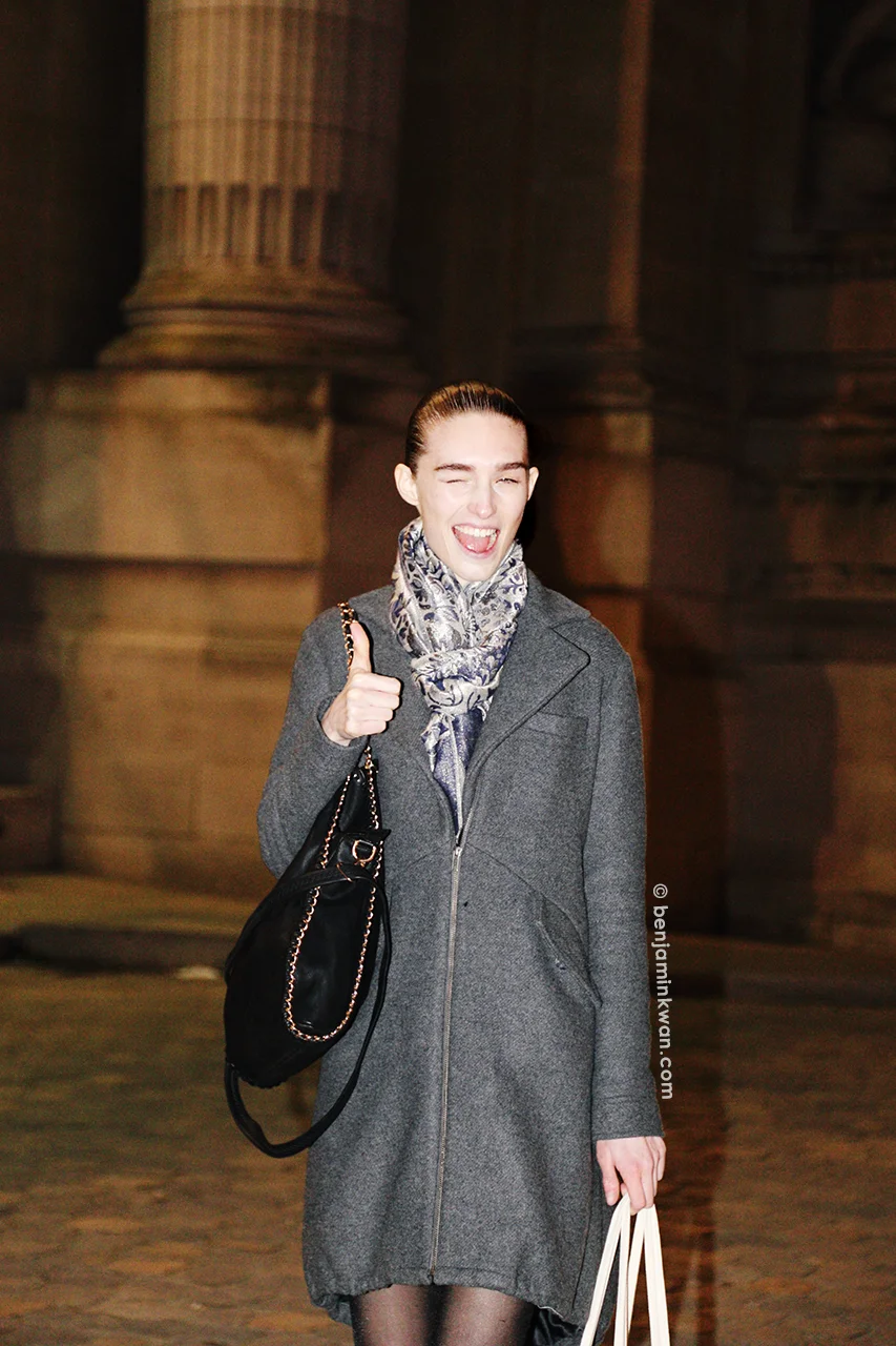 Manuela Frey at Akris FW 2014 Paris Snapped by Benjamin Kwan Paris Fashion Week