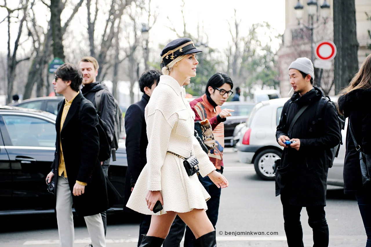 Sofie Valkiers at Chanel FW 2014 Paris Snapped by Benjamin KwanParis Fashion Week