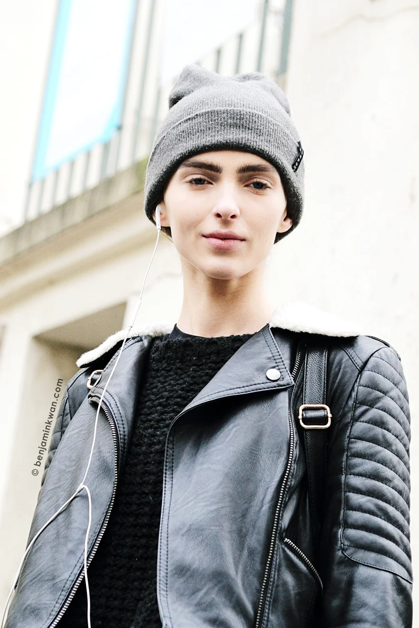 Anastasia Lagune at Ann Demeulemeester FW 2014 Paris Snapped by Benjamin KwanParis Fashion Week