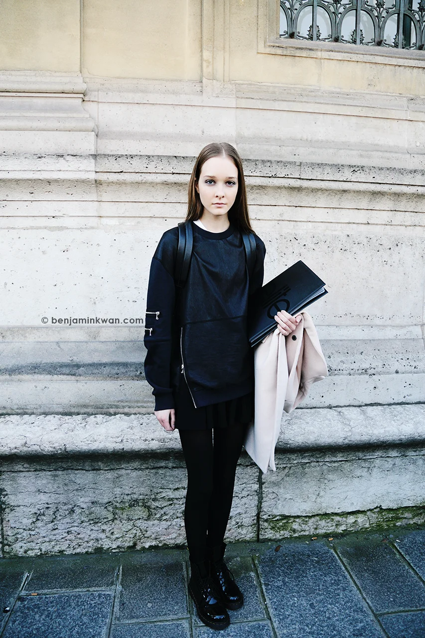 Nicole Keimig at Andrew Gn FW 2014 Paris Snapped by Benjamin KwanParis Fashion Week