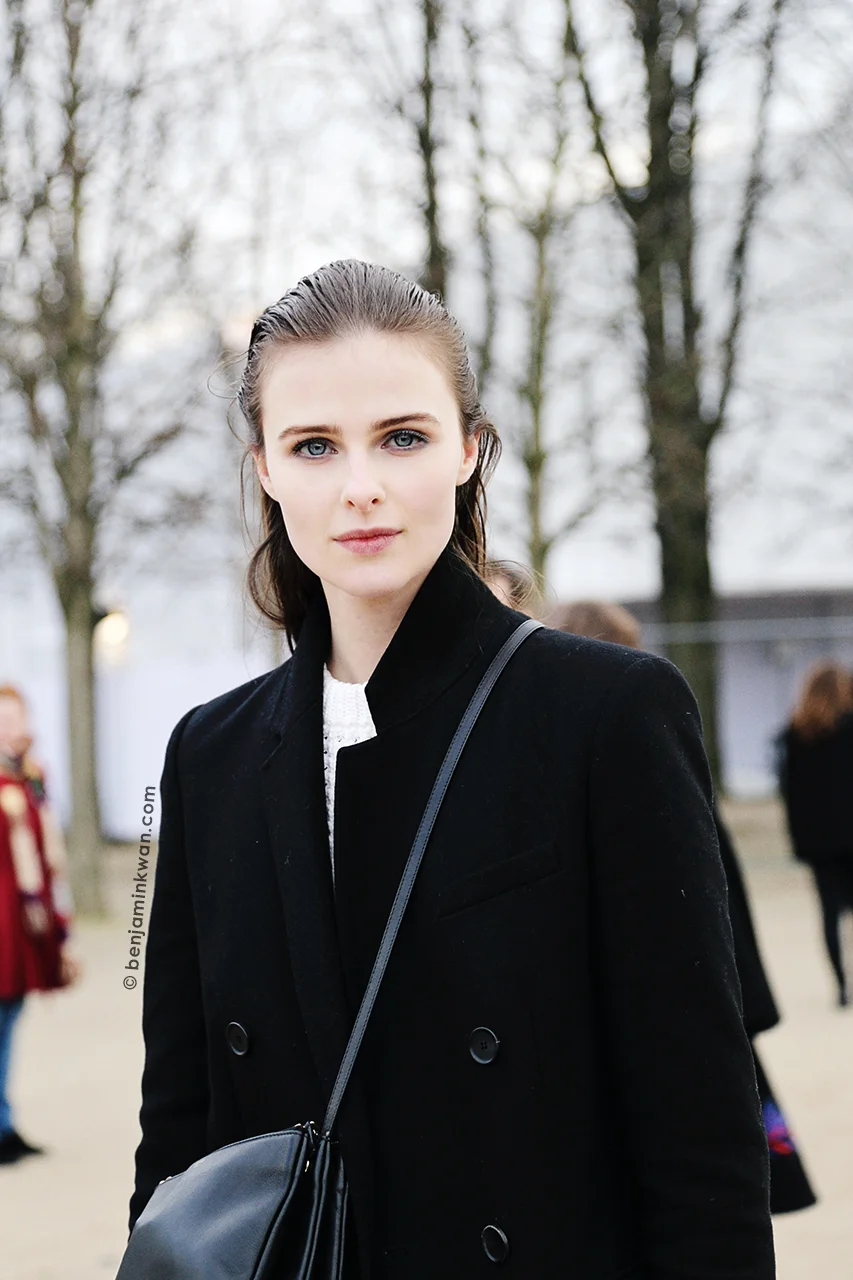 Vasilisa Pavlova at Valentino FW 2014 Paris Snapped by Benjamin KwanParis Fashion Week