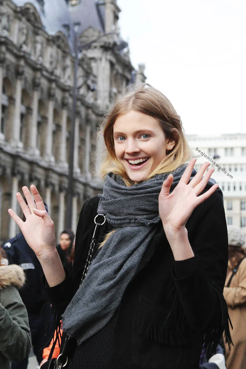 Constance Jablonski at Balmain FW 2014 Paris Snapped by Benjamin KwanParis Fashion Week