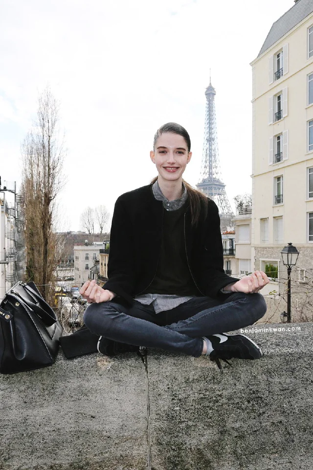 Josephine van Delden at Acne Studios FW 2014 Paris Snapped by Benjamin KwanParis Fashion Week