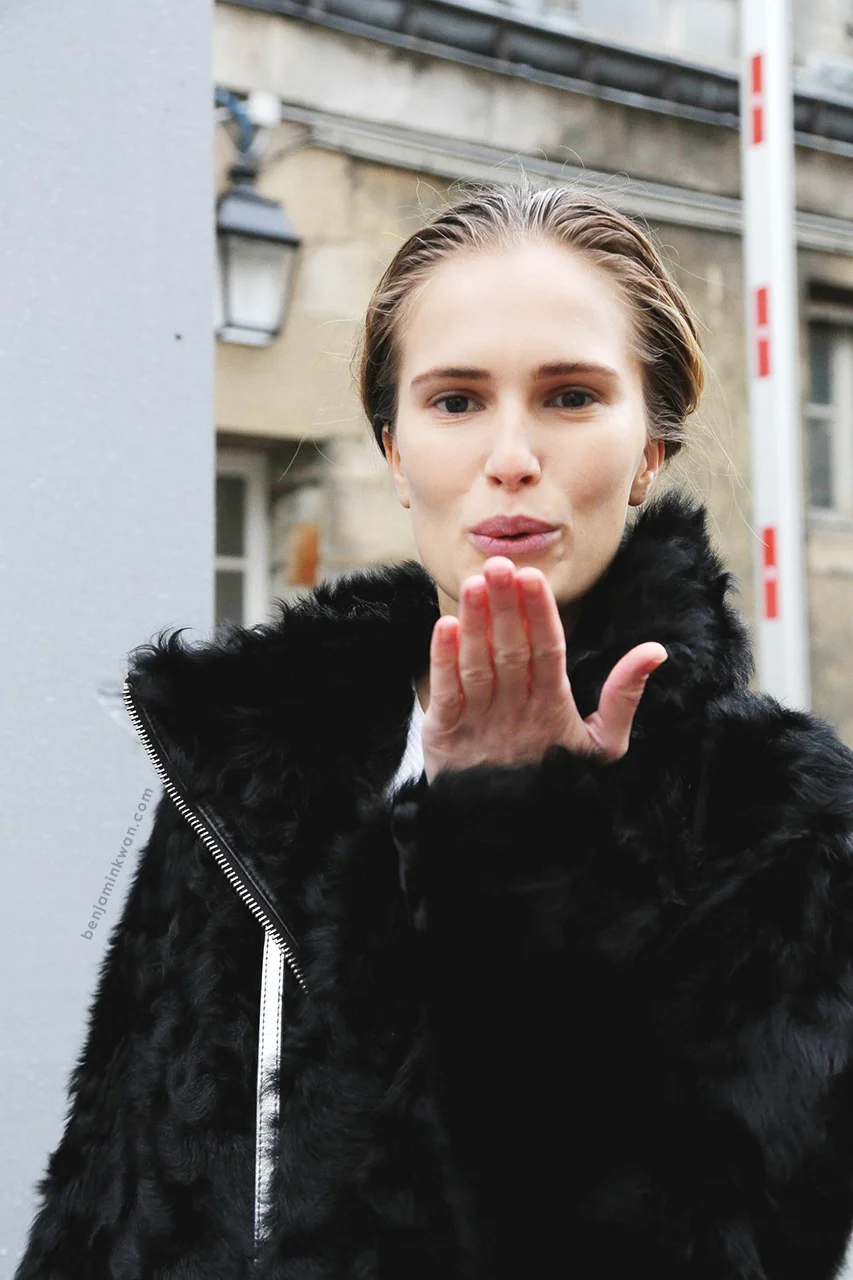 Alla Kostromichova at Ann Demeulemeester FW 2014 Paris Snapped by Benjamin KwanParis Fashion Week