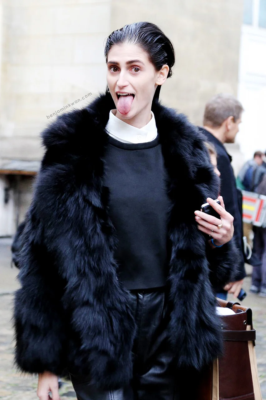 Daiane Conterato at Ann Demeulemeester FW 2014 Paris Snapped by Benjamin KwanParis Fashion Week