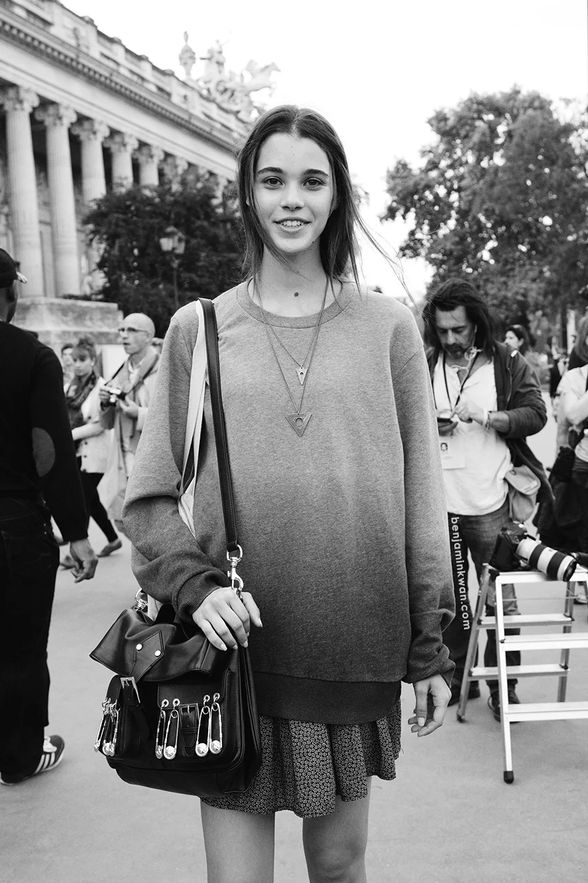 Pauline Hoarau at Vanessa Bruno SS 2014 Paris Snapped by Benjamin Kwan