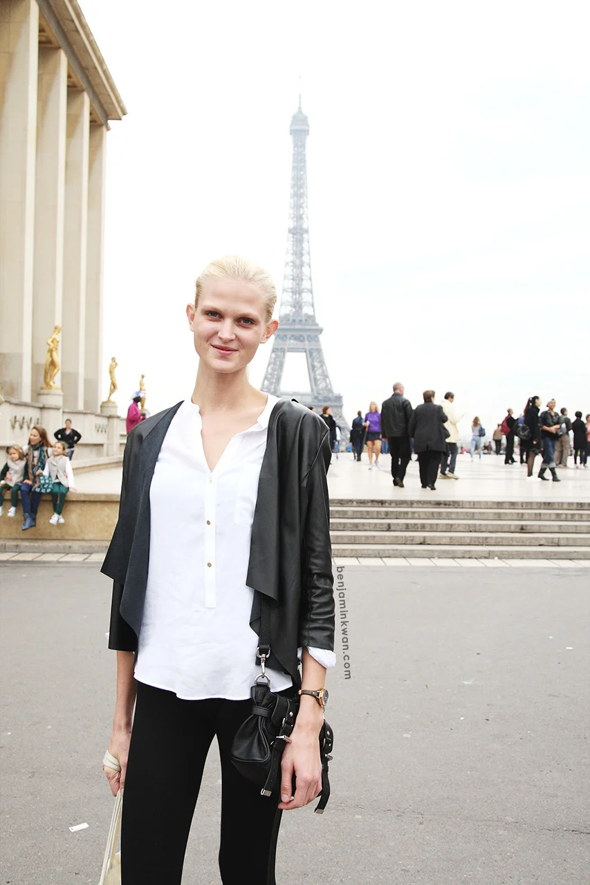 Charlotte Hoyer at Haider Ackermann SS 2014 Paris Snapped by Benjamin Kwan