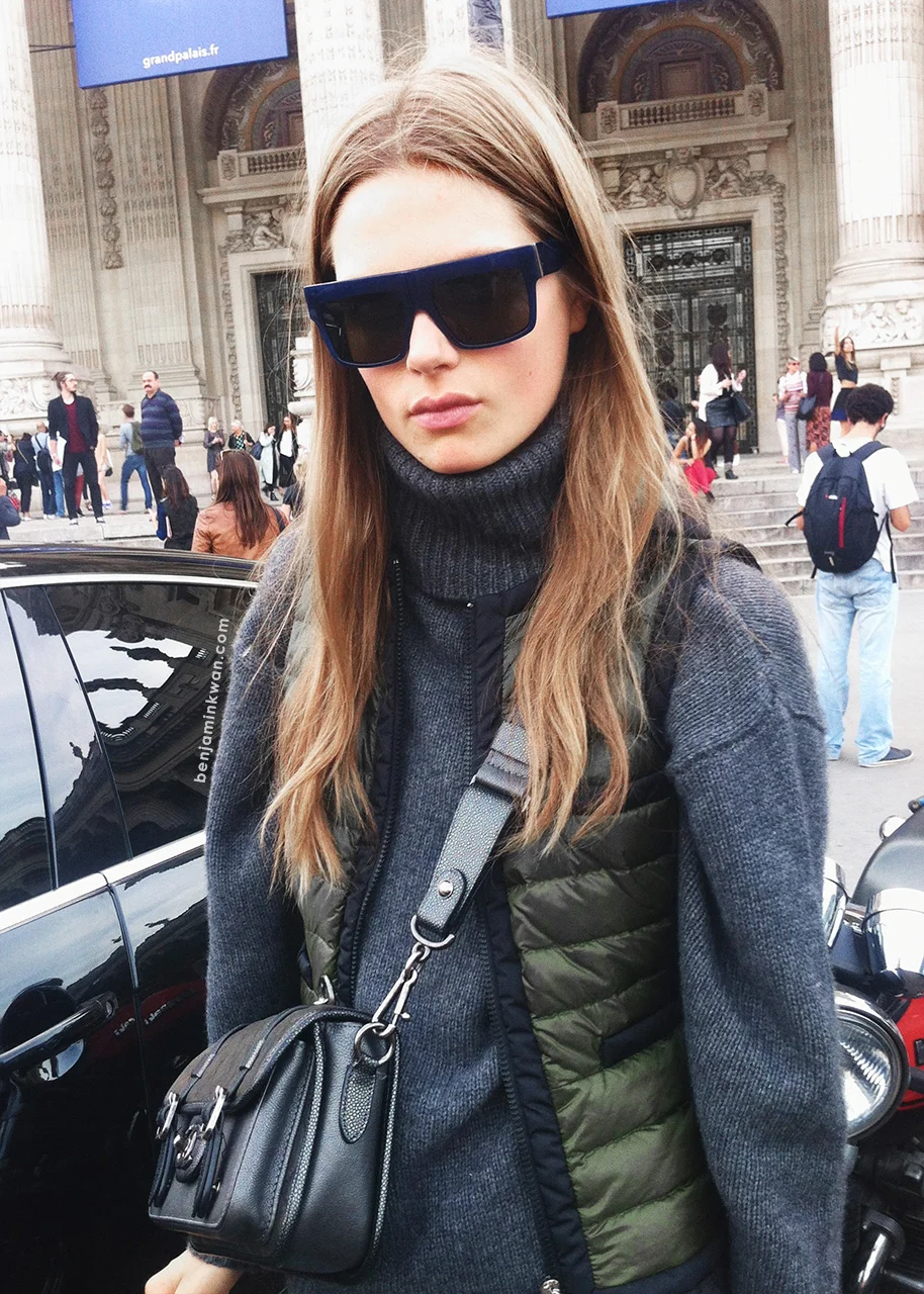 Caroline Brasch Nielsen at Vanessa Bruno SS 2014 Paris Snapped by Benjamin Kwan