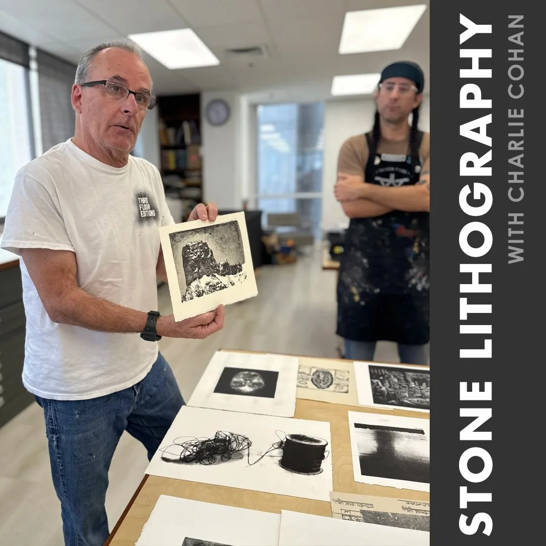 Join master printmaker and beloved University of Hawaiʻi professor Charles Cohan for a high-energy, two-session dive into stone lithography. This workshop is designed for artists who want to move quickly, stripping the medium down to its most essenti