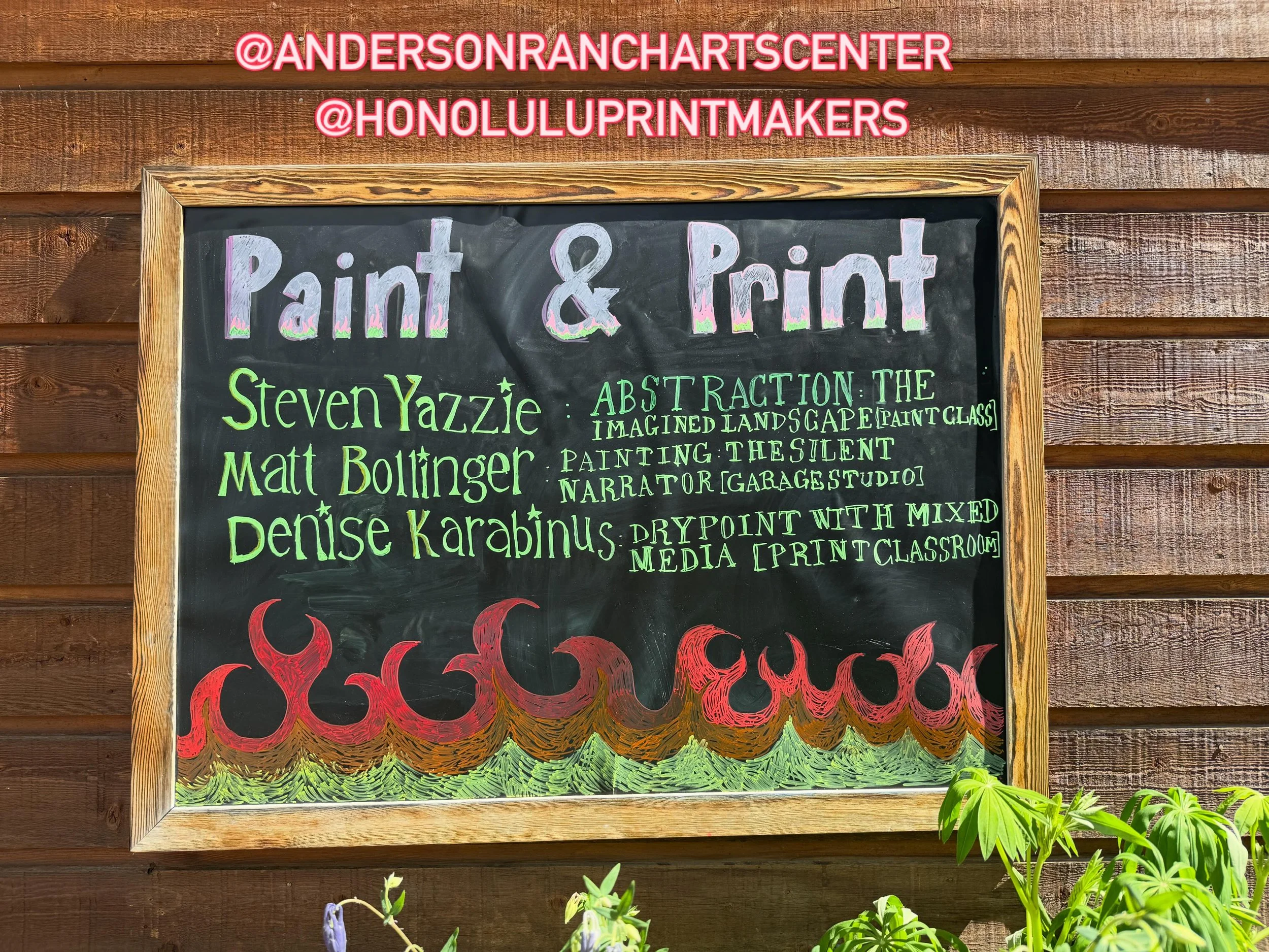 So delighted to represent @honoluluprintmakers and @denisekarabinus @andersonranchartscenter teaching my favorite- dry point chin colle&rsquo; ohh la la it&rsquo;s gonna be an amazing week.