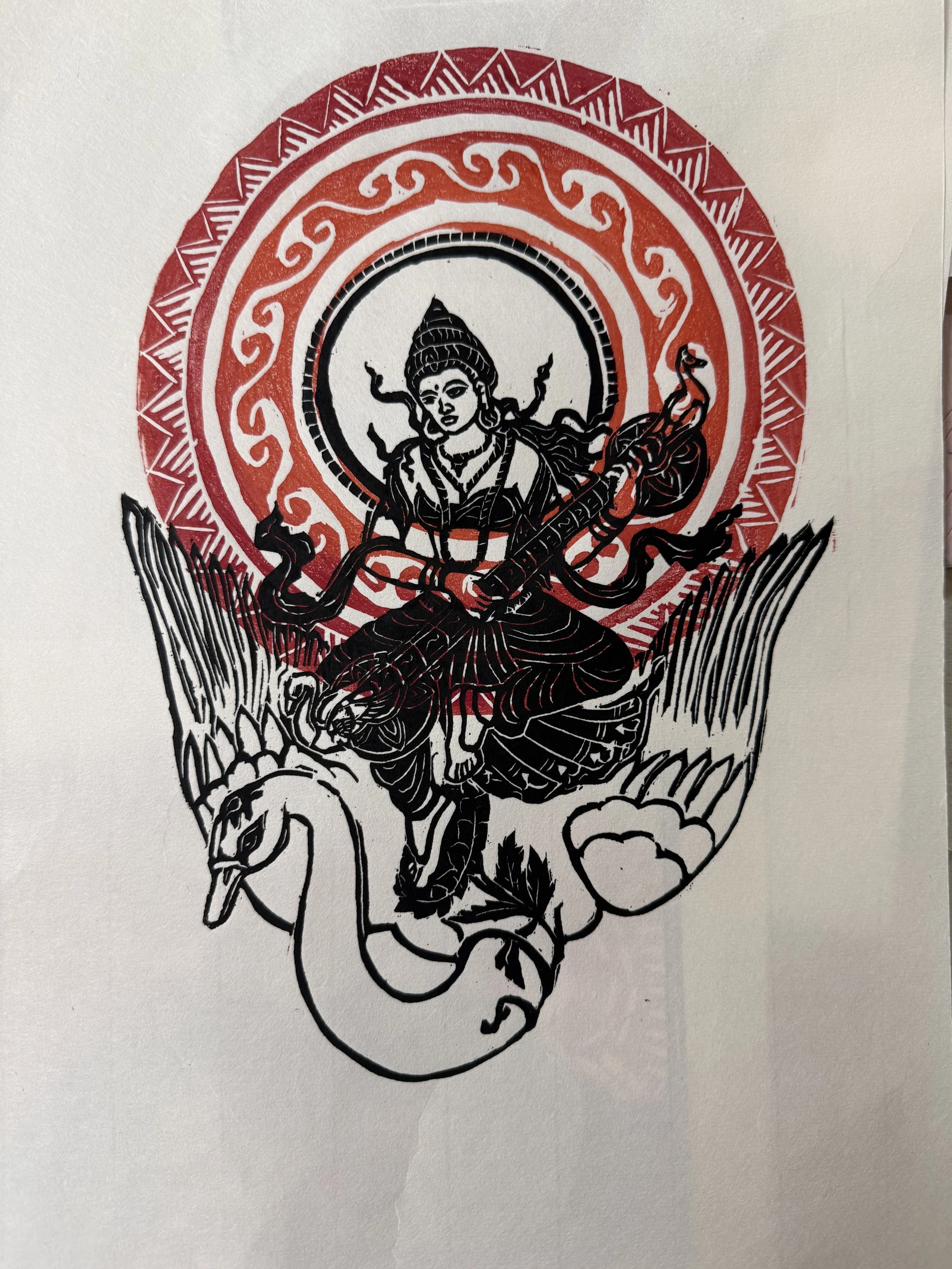 STONE_Saraswati goddess of music and art.jpeg