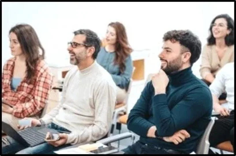 Students attending a dog behavior seminar by Scott Sheaffer.