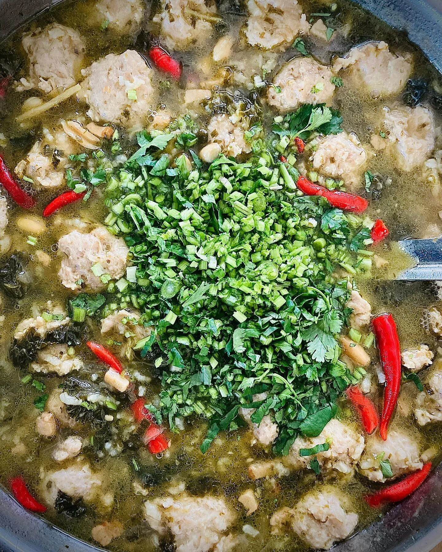 Not just pork belly &amp; fried chicken at Lou&rsquo;s! Protein-based liquidfied love options always made daily with whole chicken stock (bones+skin+meat) for full flavor w/fresh herbs, slow-fried onions, toasted spices and other spur-of-the-moment g