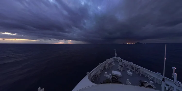 Approaching Tauranga at Sunrise