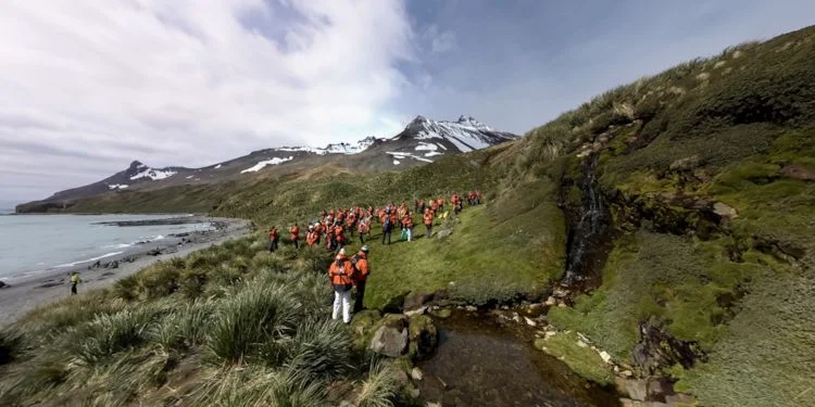 Landing point for the walk