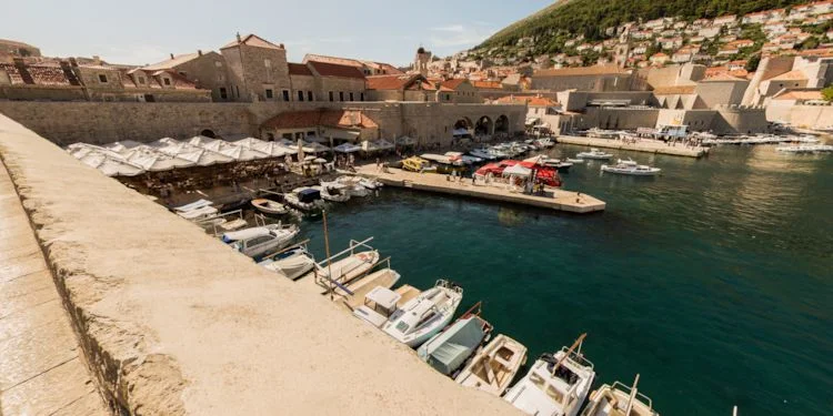 Overlooking the Tender from the Dubrovnik Wall