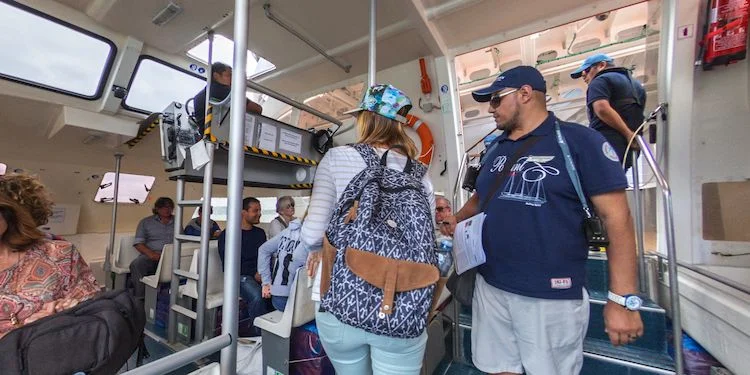 New Zealand - On the tender to Waitangi