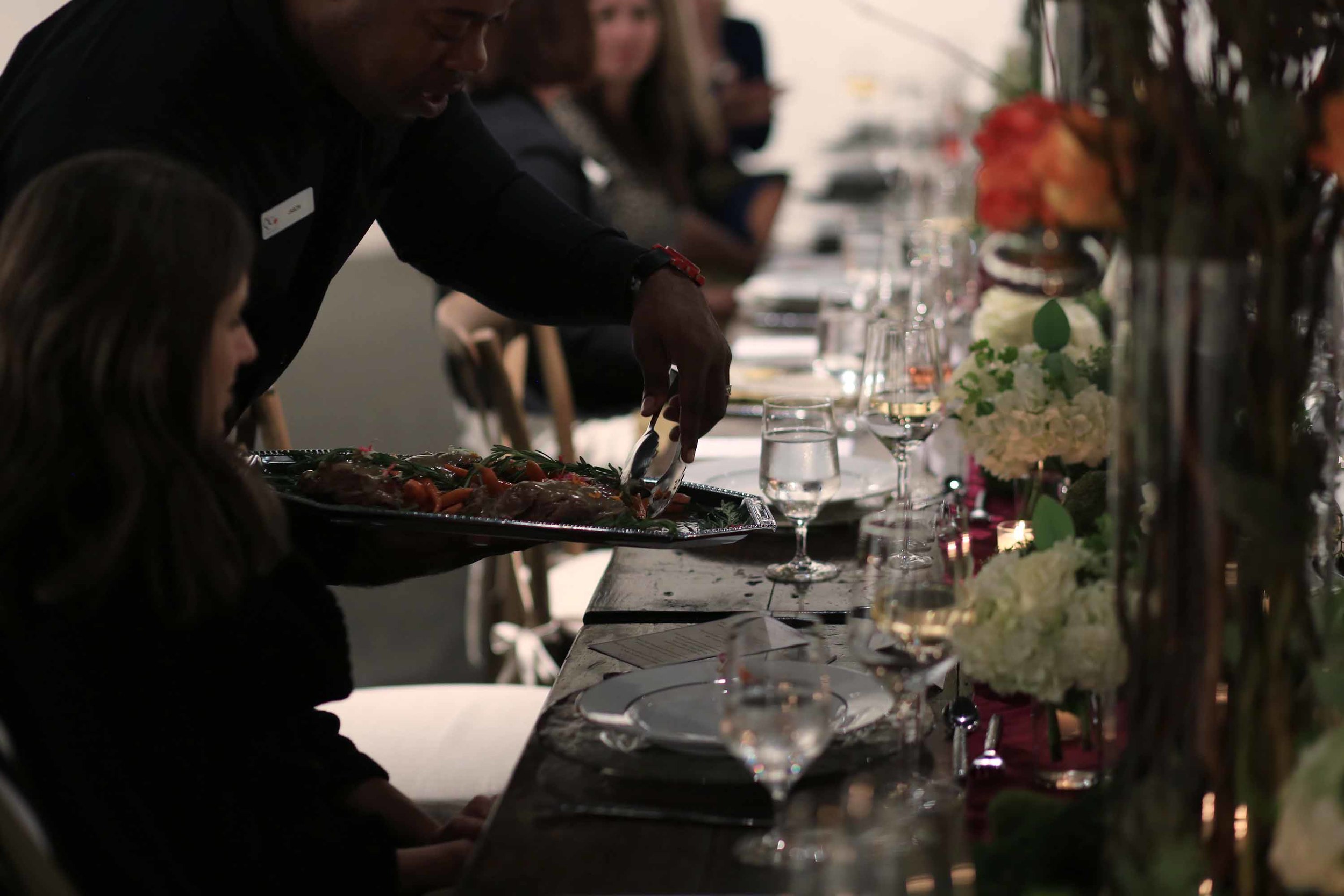 Beef tenderloin, black truffle demi glace, caramelized carrots and rosemary. Count me in!