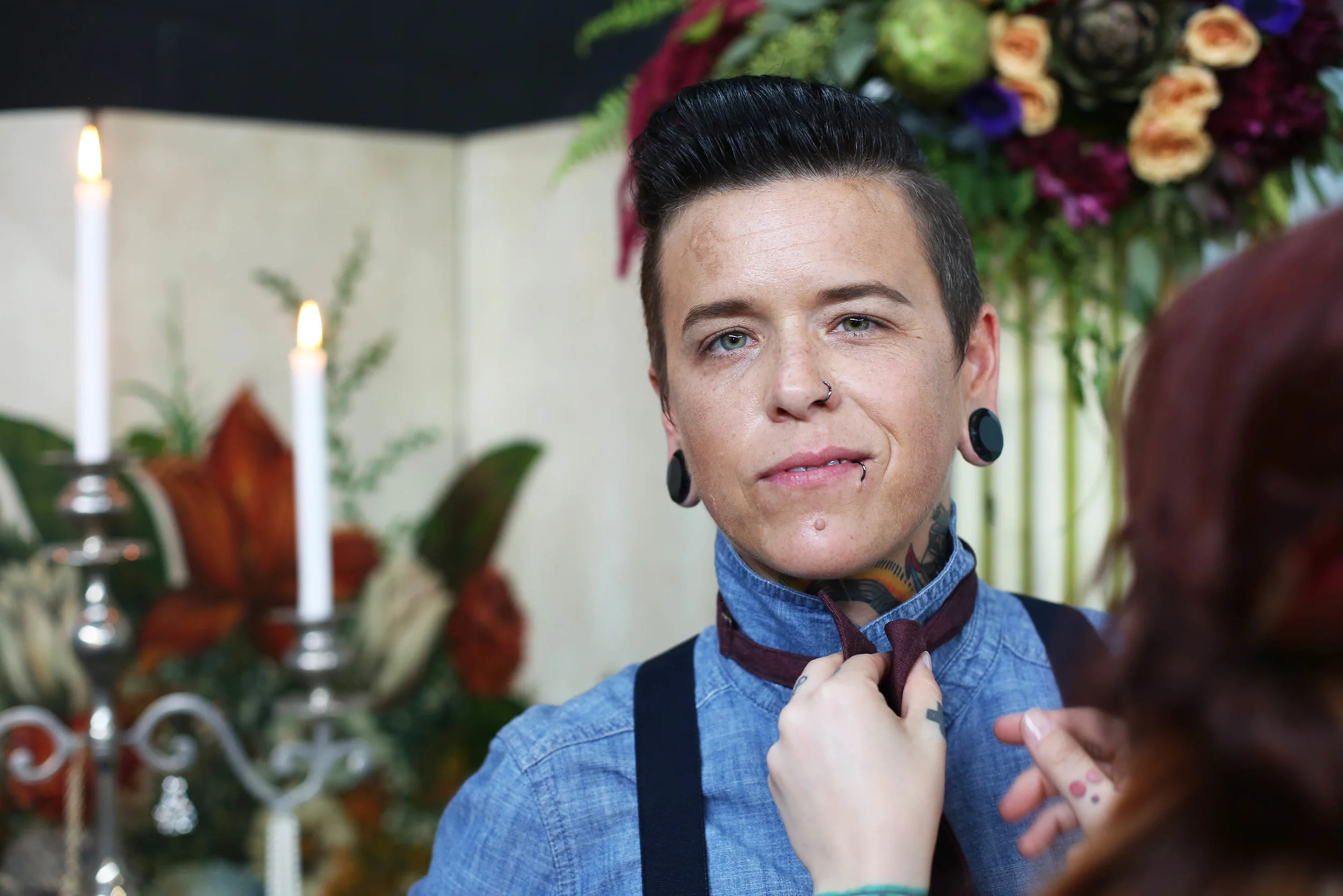 we had issues, but we figured out how to tie a bow tie.. or at least Sarah did...