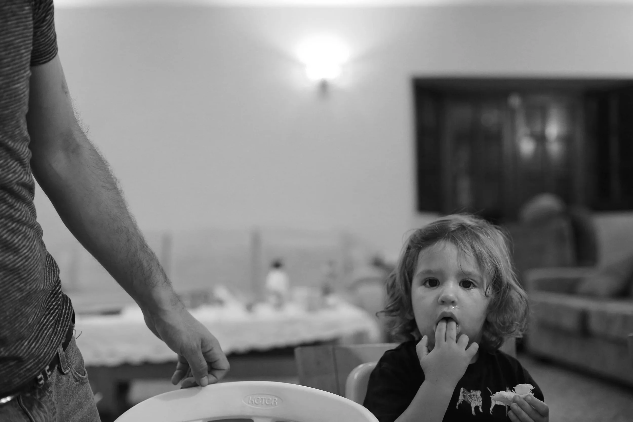 And per usual Elroy enjoys his dinner.