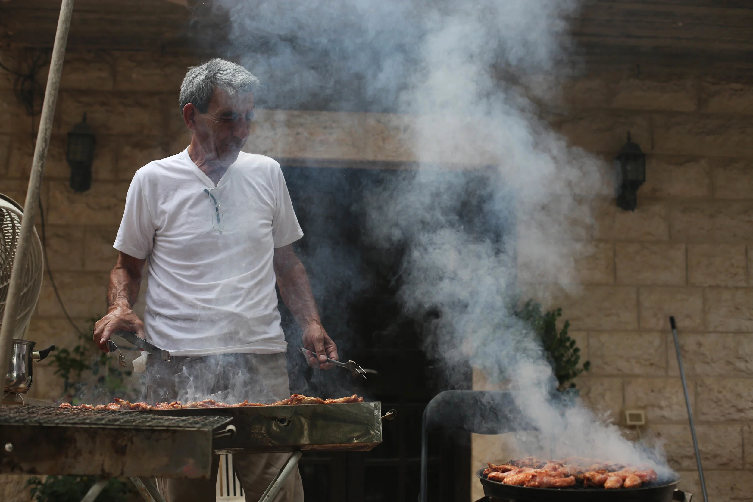 Still full from the day before and jet lagged as could be I woke up to the sound of people in the house, back for round two. Light up the coals! No one goes hungry in the Haviv house!