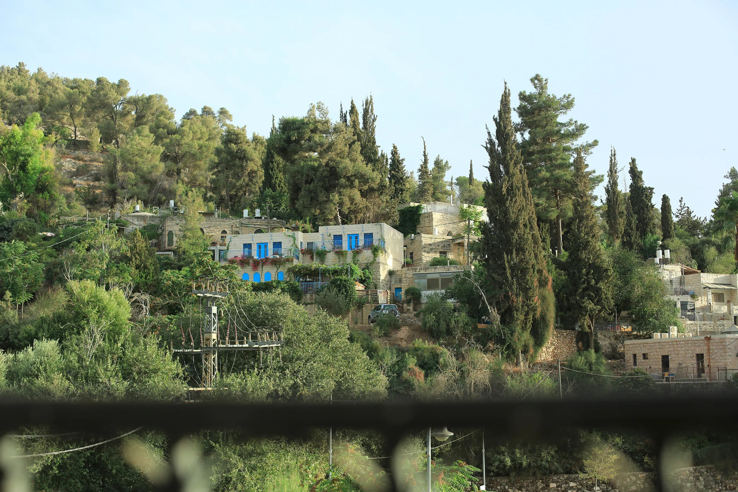 A view from the restaurant where we dined in Ein Karem: Karma . 