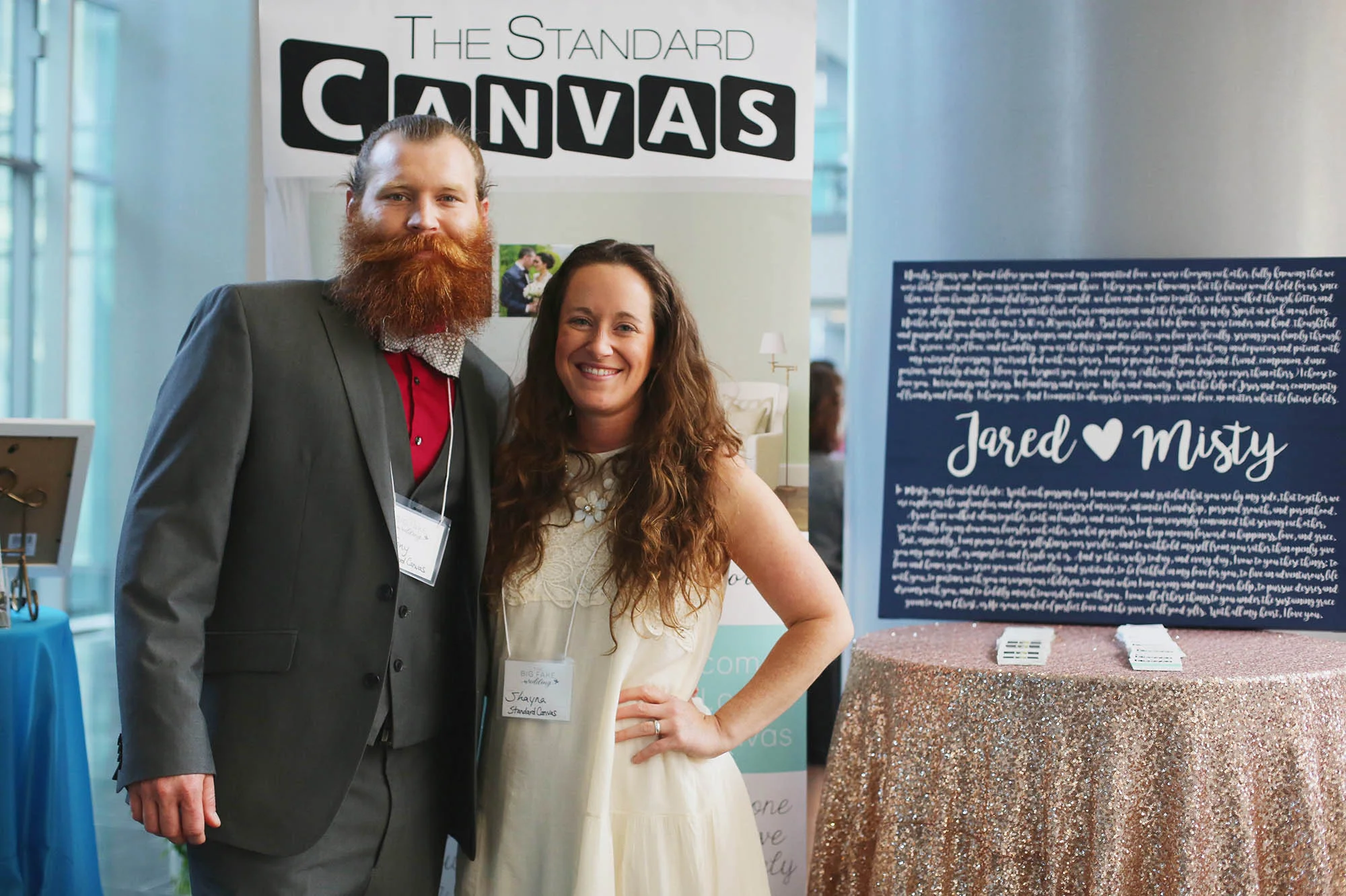Loved their custom vow art--what a great idea!