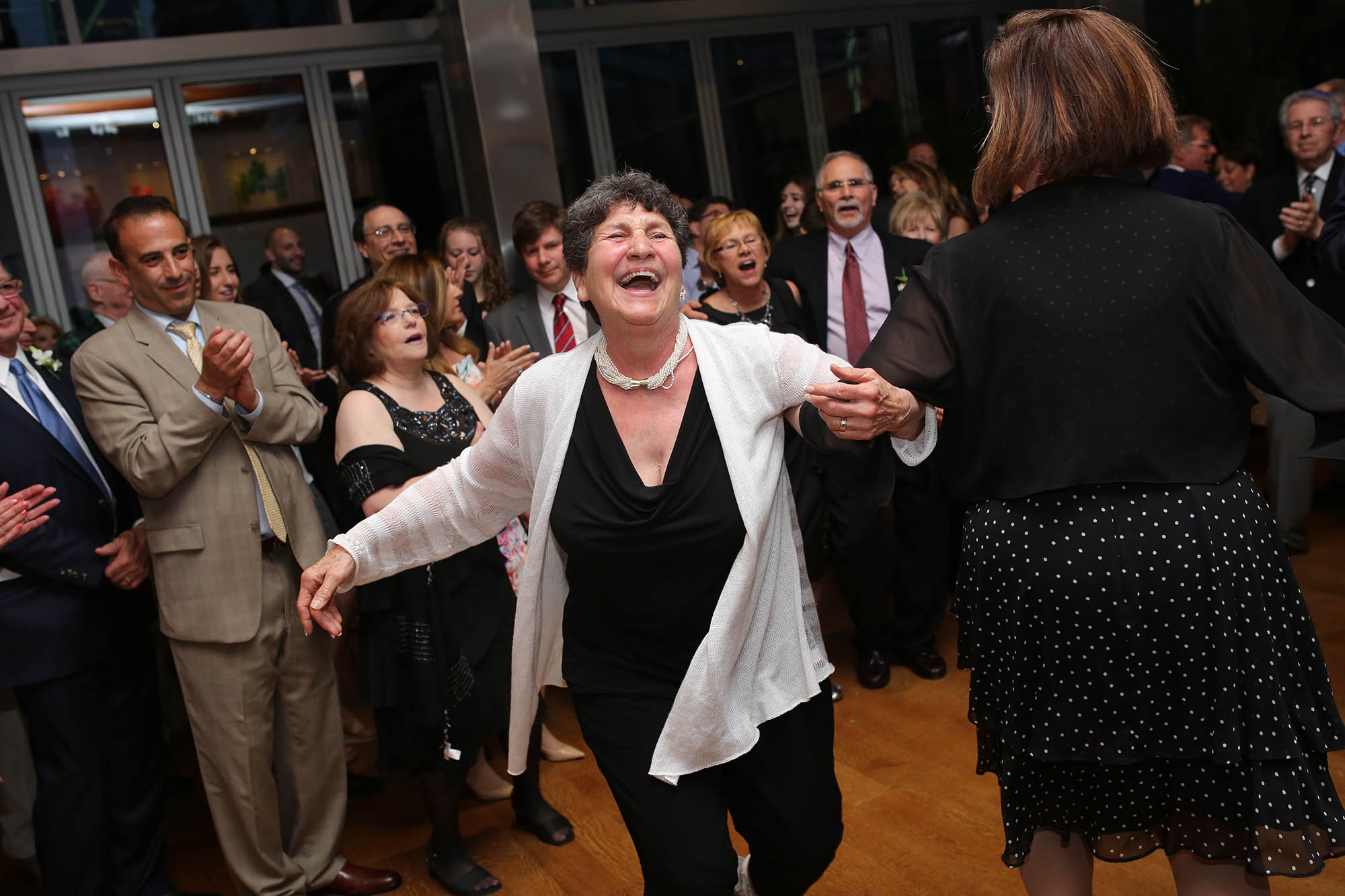as soon as David's parents broke the bread, everyone was dancing to "we are family"