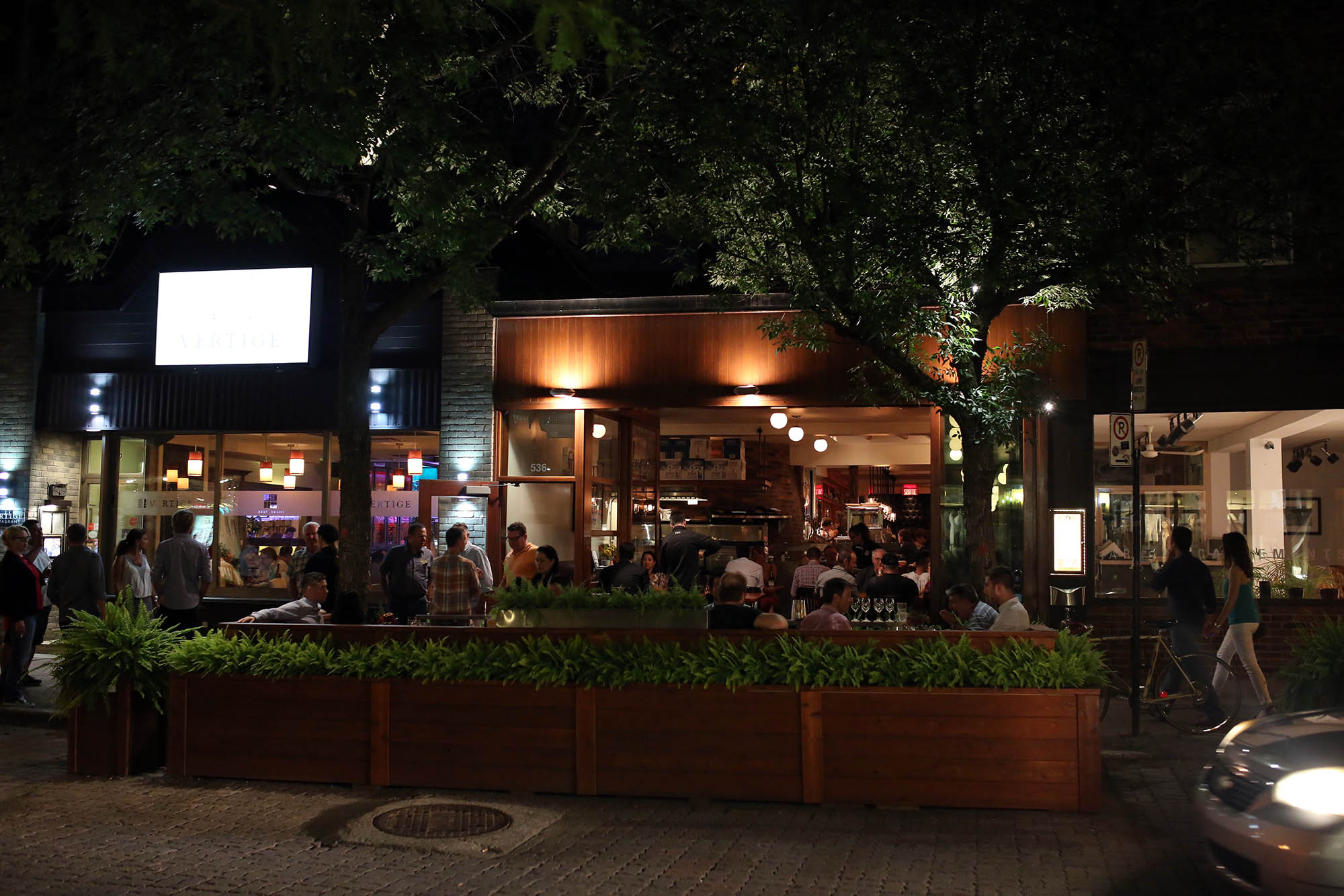 the view from across the street. We scored a table outside and we're so happy!