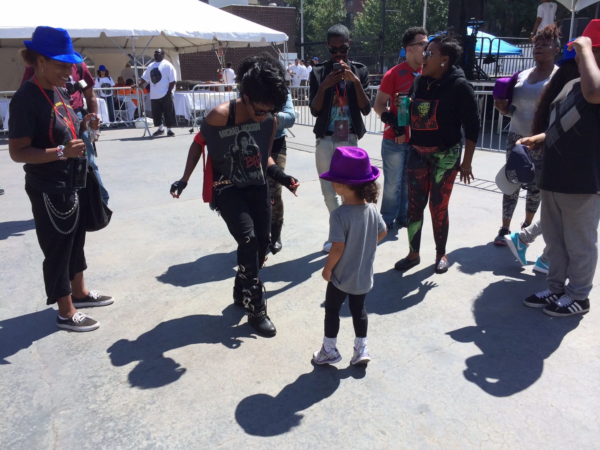 Dancing with another MJ fan.