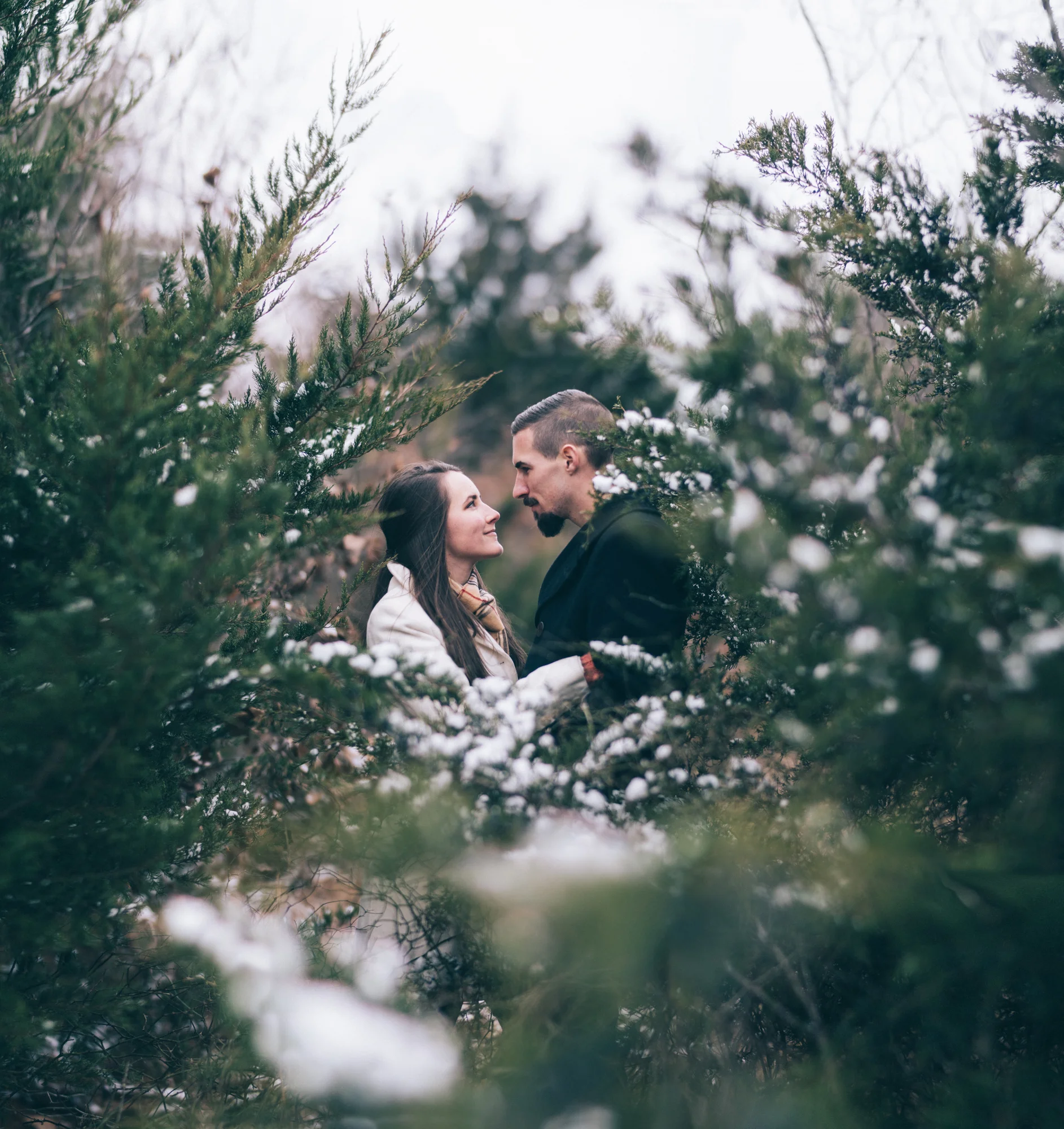 Nature winter love photos OKC Oklahoma Photographer wedding engagement
