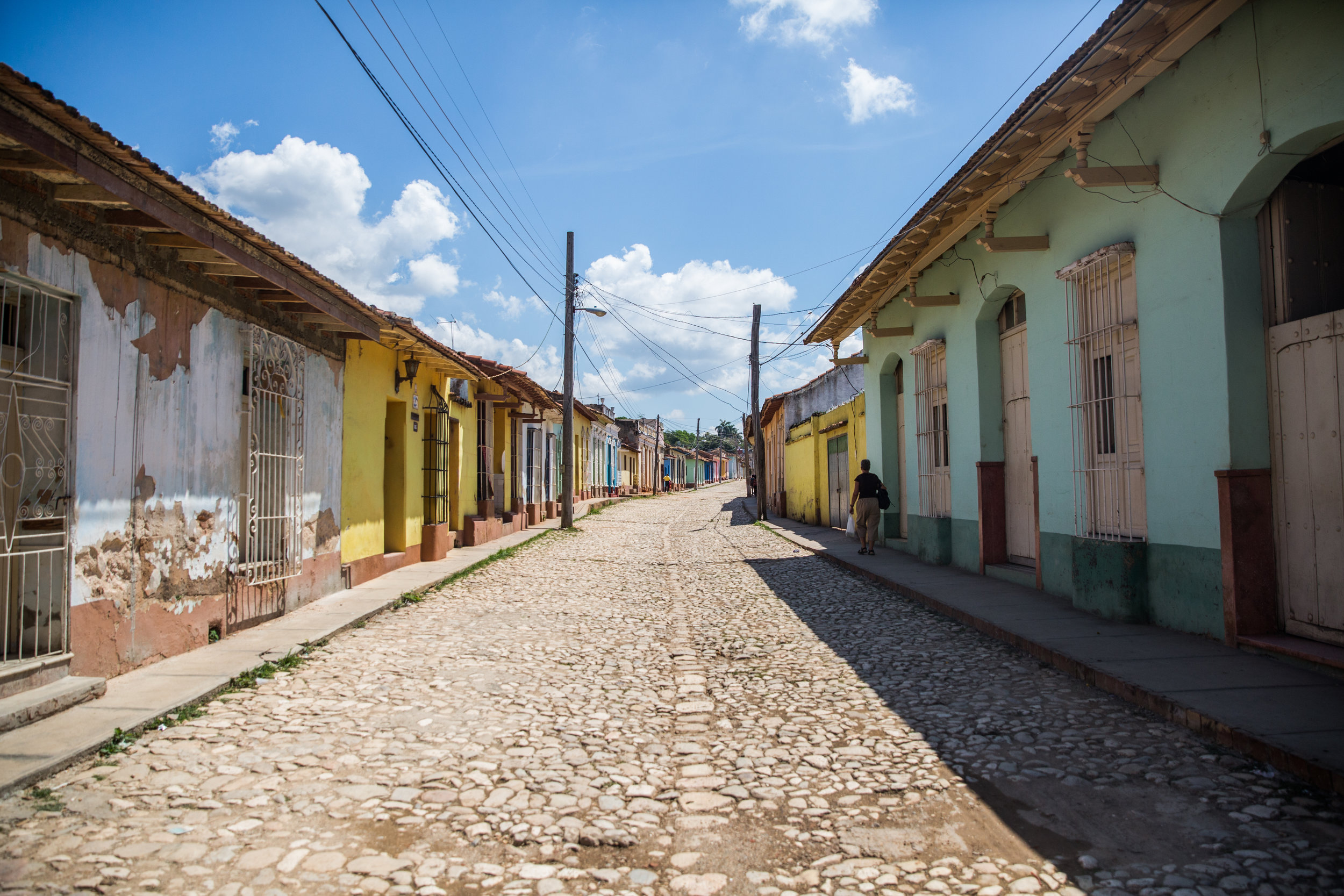 The coblestone streets still remain, couples gorgeously with the washed out pastels that Cuba is known for.