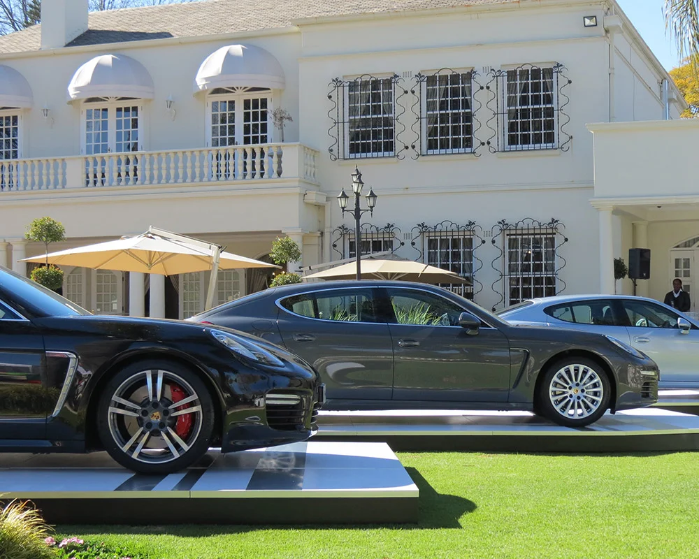 Porsche car displays