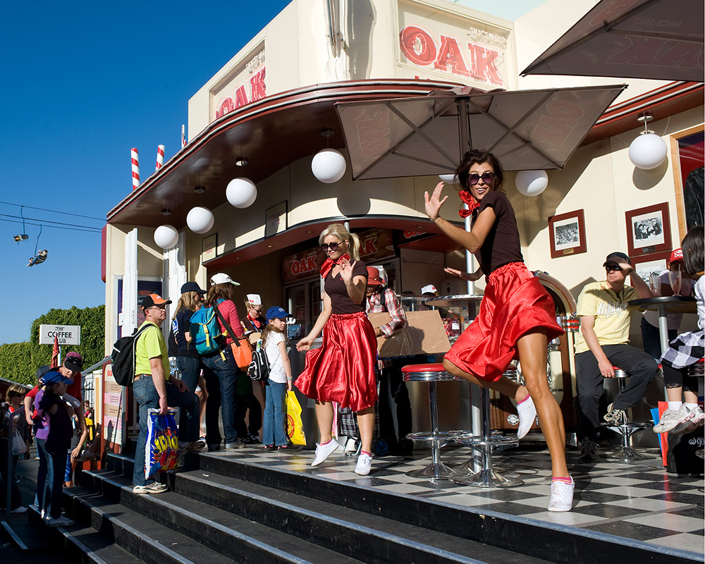 Performers at the front of the OAK Milk Bar
