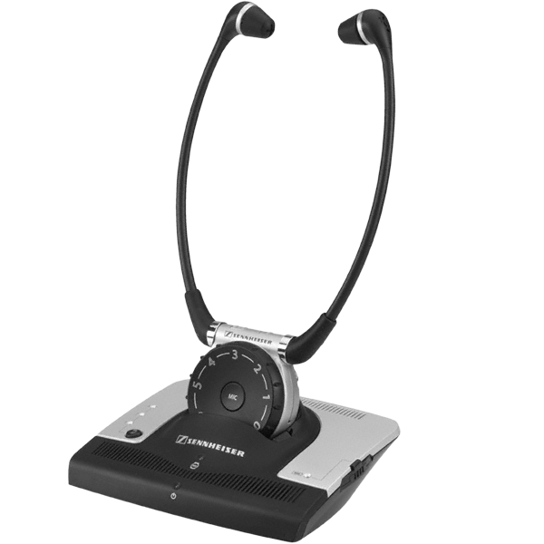 Set 900 - Infrared headset with rubber ear buds and individual volume control.