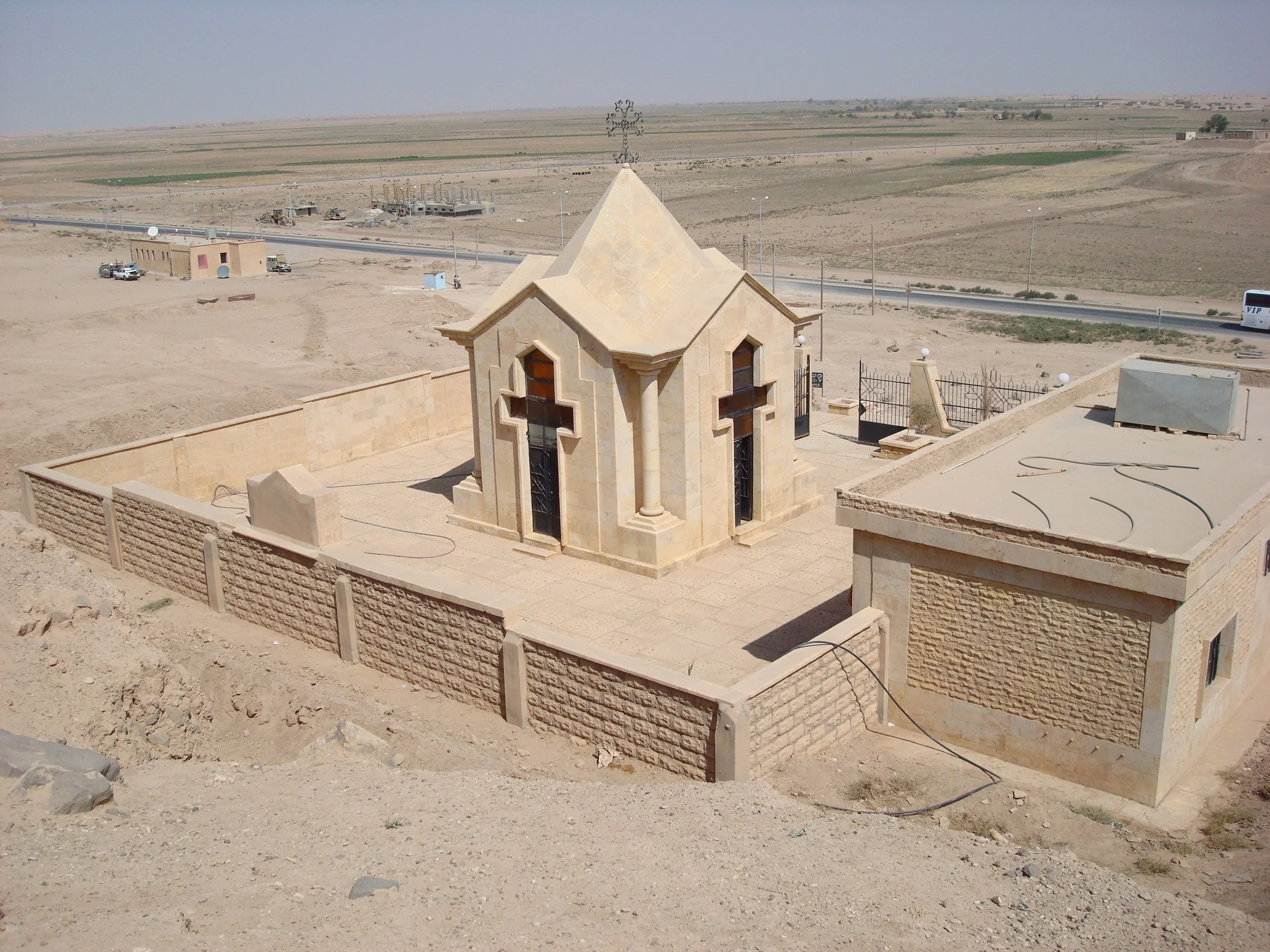 Deir Zor: The chapel built by the site of a mass grave discovered during the construction of the highway