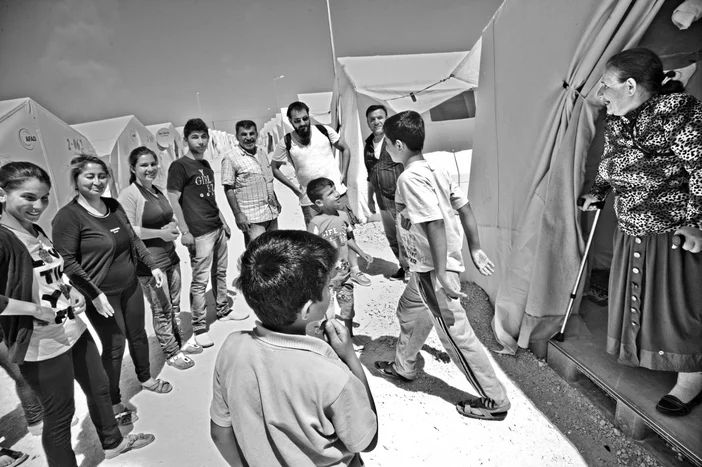 Photo credit Berge/Agos: a few months ago in the Suruc refugee camp