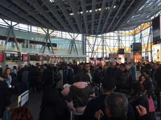 The first batch of 40+ Syrian refugees at Zvartnots Airport who chose Armenia as a safe transit point and are headed to Canada - February 25, 2016