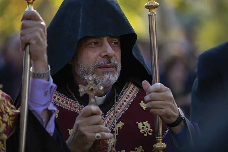 Archbishop Hovnan Derderian, photo credit Darlene Wendels / The Collegian