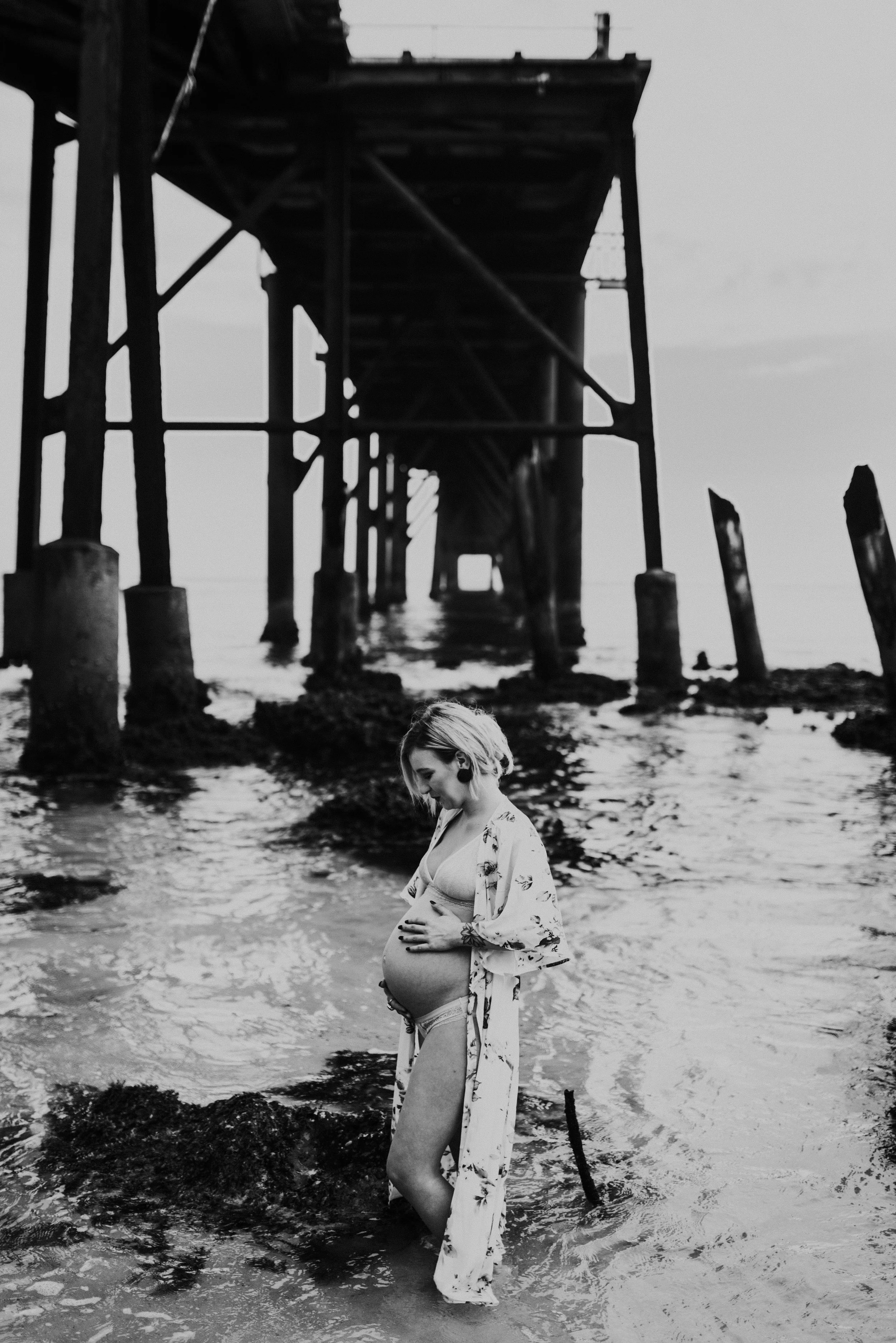 Cal & Chloe // B&W Maternity Session