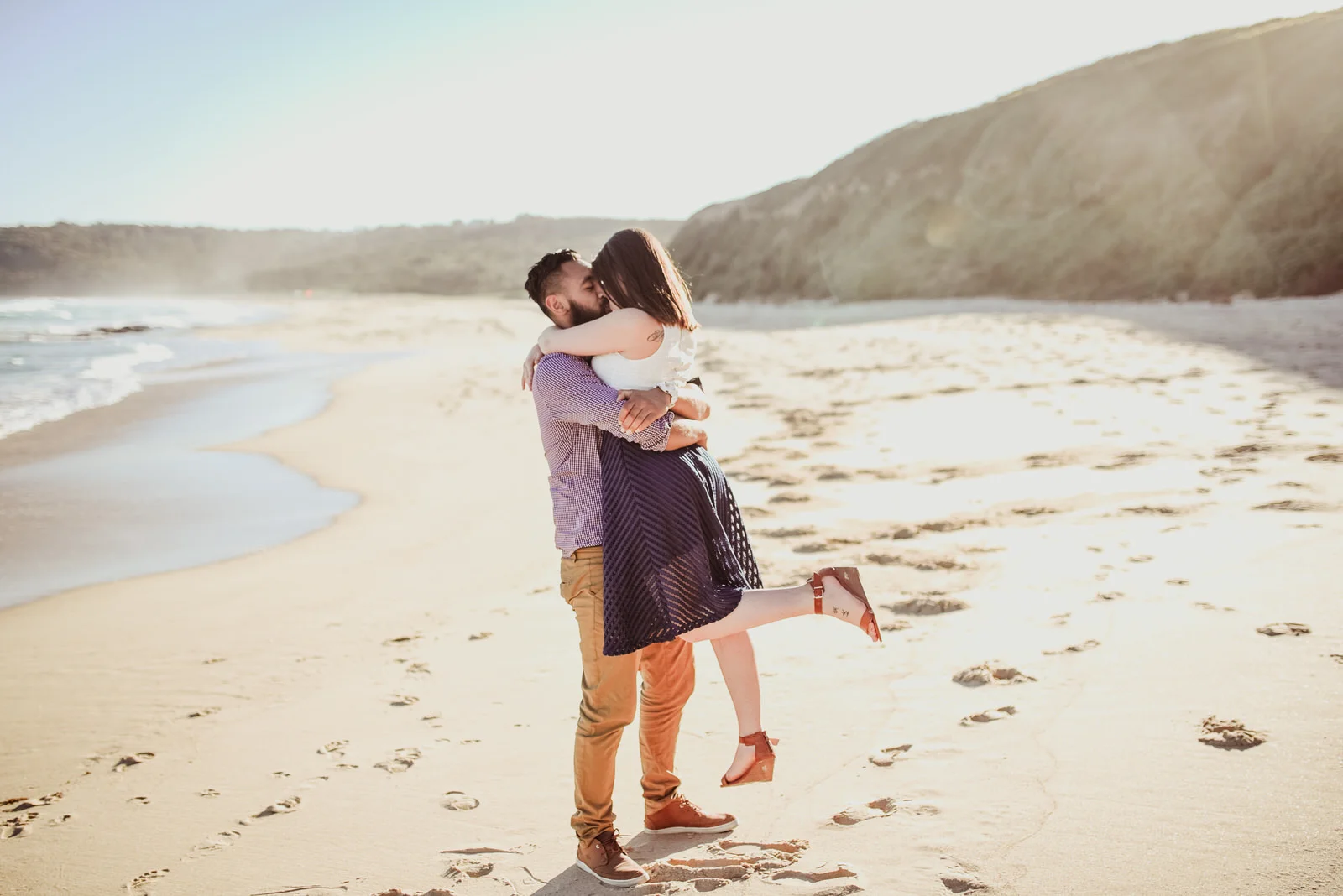 Gabby & Jess // Sunset Beach Engagement