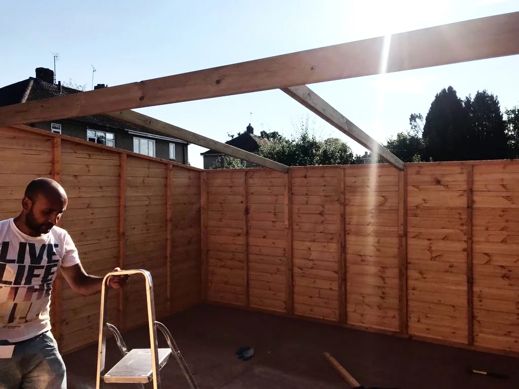 Aston Sheds. Fitting a large garden room for a customer with the purpose of houstng a Pool Table.