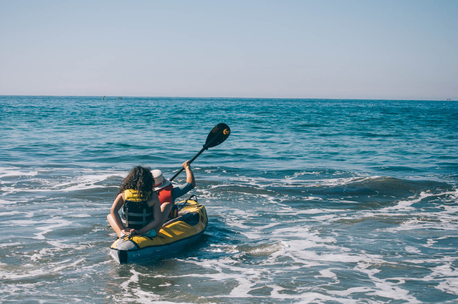 Mara and I kayaking in La Jolla