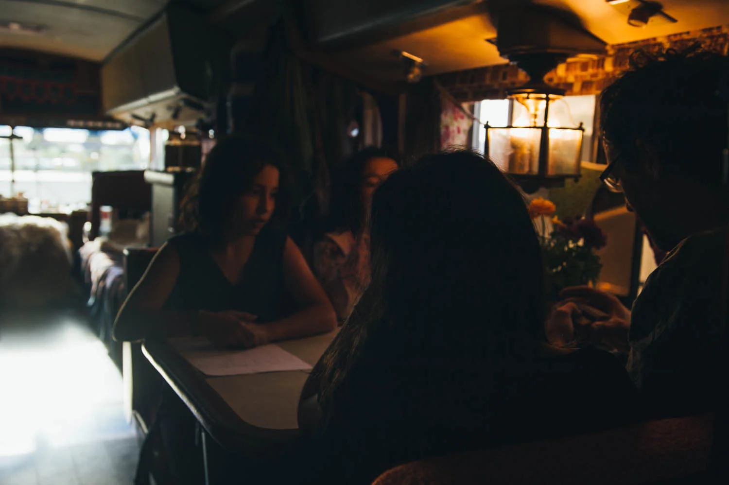 A game of Five Crowns in the bus in Salt Lake City, before the breakdown.